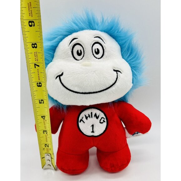 Aurora World Dr Seuss Thing 1 and 2  Plush Reversible Two Sided Double Dood 9" - Picture 10 of 10